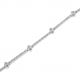 White Gold Diamond Line Bracelet 0.50ct TDW